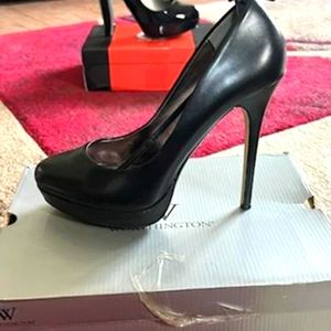 Black Leather Heels